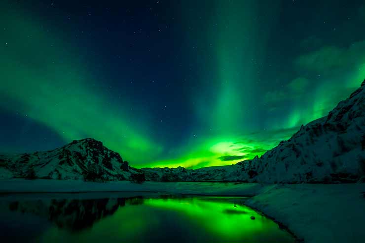 Lagoa Azul + Aurora Boreal, Islândia